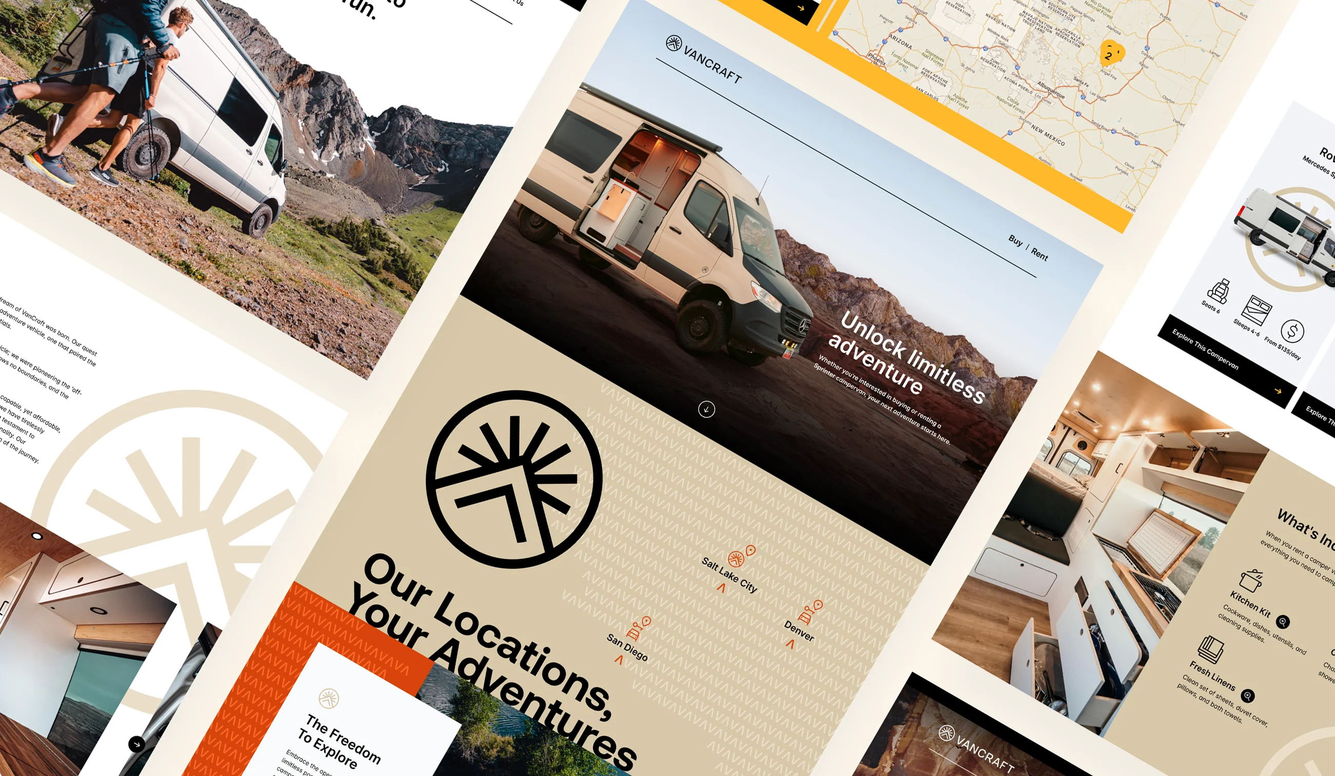 Camper van company website design
